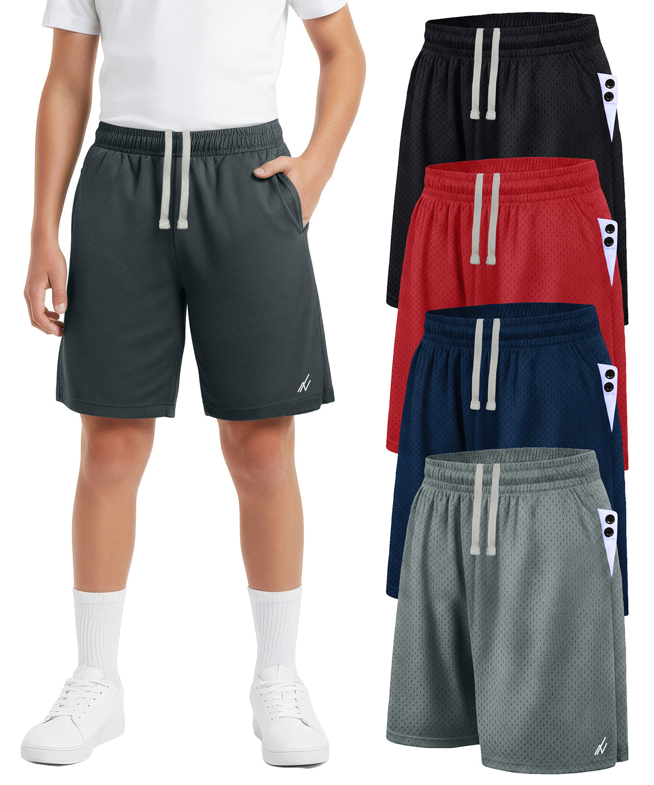 Black-Red-Medium Grey-Dark Grey-Navy