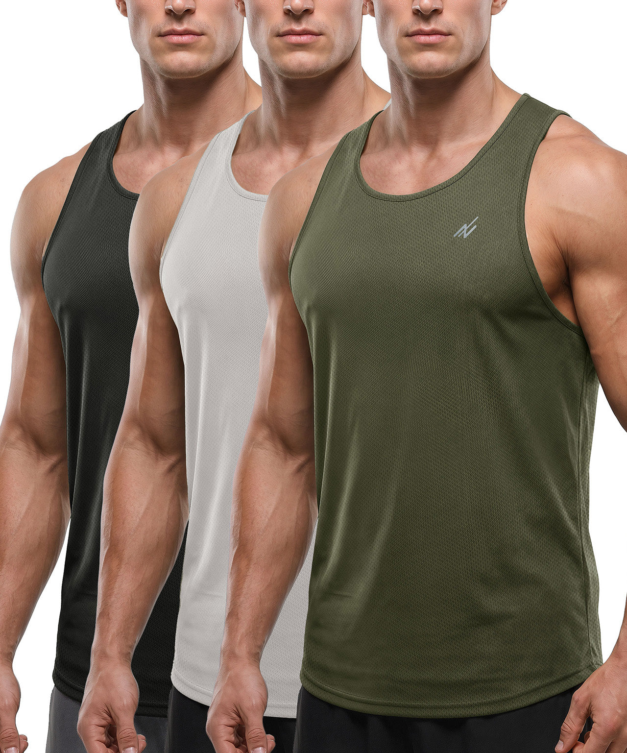 Black-Light Grey-Army Green