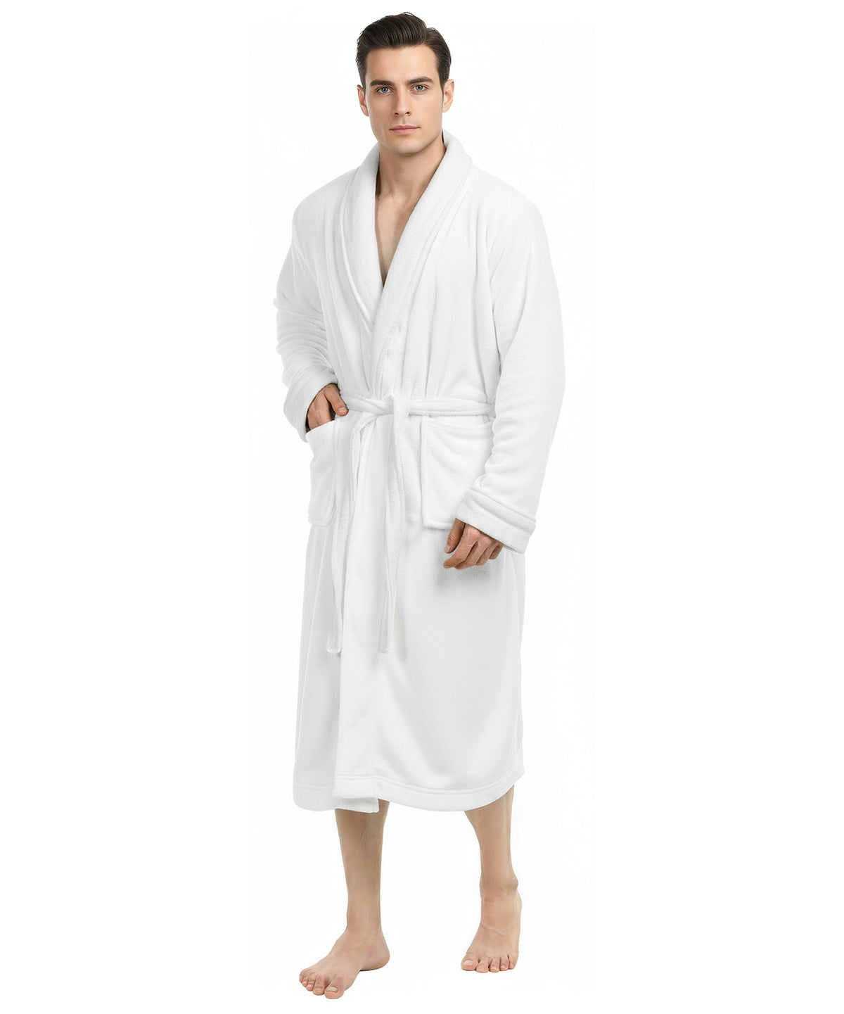Ny Threads Robe NY Threads Mens Robe, Luxury Plush Fleece Mens Bathrobe, Spa Bath Robe ...