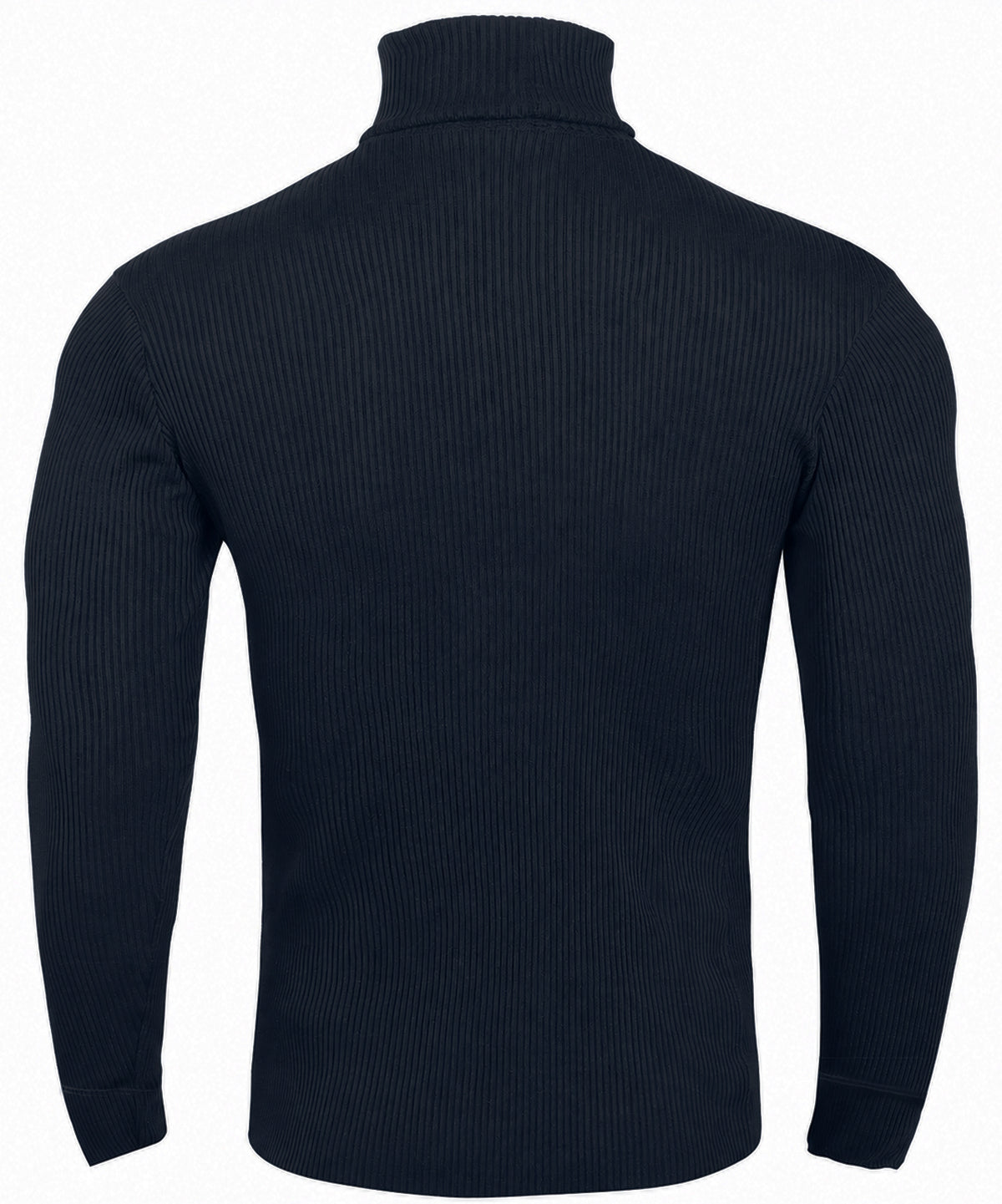 Soft Stretch Cotton Blend Ribbed Turtleneck Men Slim Fit Pullover Shirt